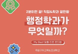 My Best 학과소개 (사회과학계열) 행정학과가 무엇일까?